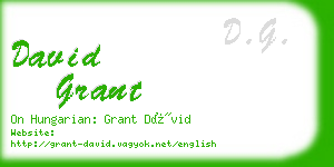 david grant business card